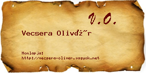 Vecsera Olivér névjegykártya