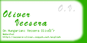 oliver vecsera business card